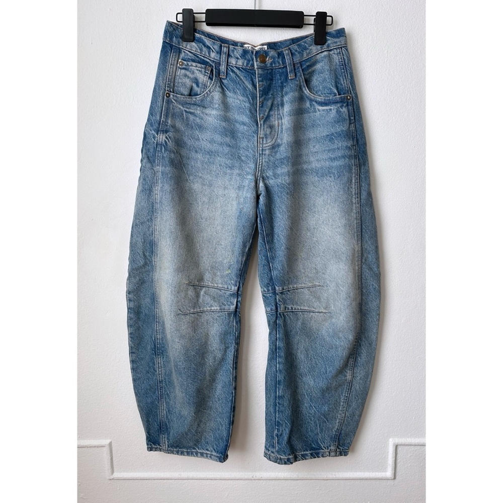 We the Free Good Luck Mid Rise Barrel Jeans